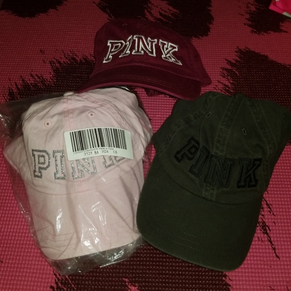PINK baseball hats
